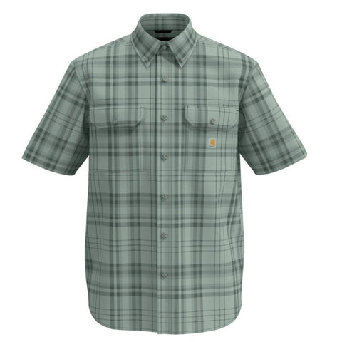 Men's Fort Loose Short Sleeve Plaid Shirt 107273