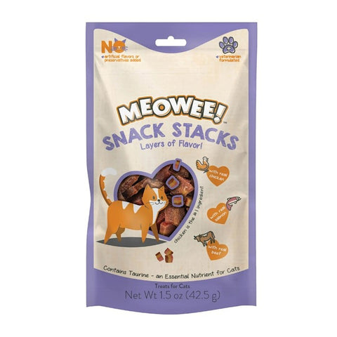 Snack Stacks Made with Real Chicken, Salmon and Beef Cat Treats, 1.5 oz