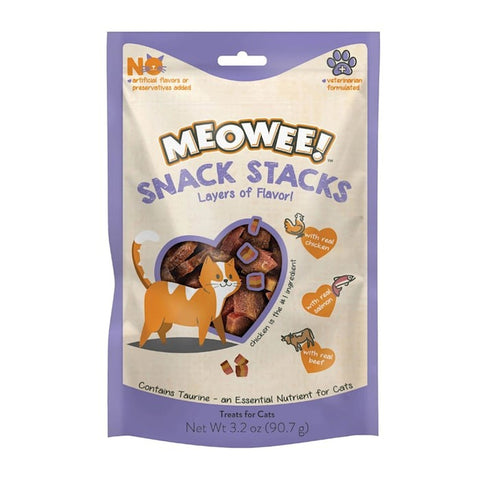 Snack Stacks Made with Real Chicken, Salmon and Beef Cat Treats, 3.2 oz