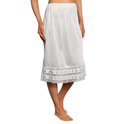 White nylon half slip.