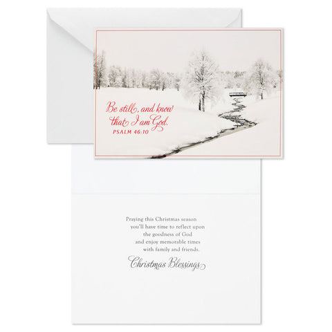 Be Still and Know Winter Scene Boxed Christmas Cards 1DSH1187