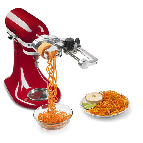 KitchenAid spiralizer in use