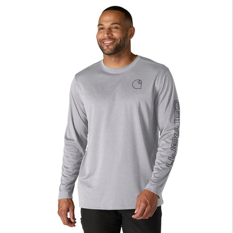 Steel Heather Teal Men's Force Sun Defender Long-Sleeve T-Shirt 106164
