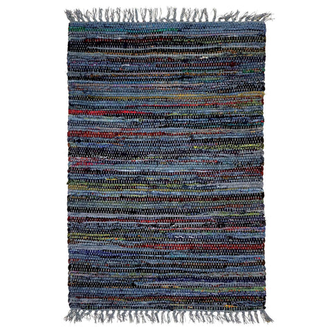 Sturbridge Rag Rug in Denim blue Color