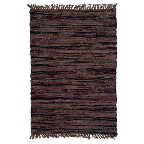 Sturbridge Rag Rug in Tobacco brown Color