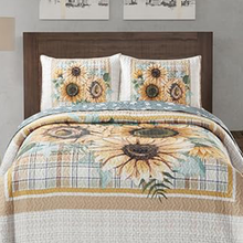 Sunflower Bouquet 3 pc Quilt Set DQ23242 C