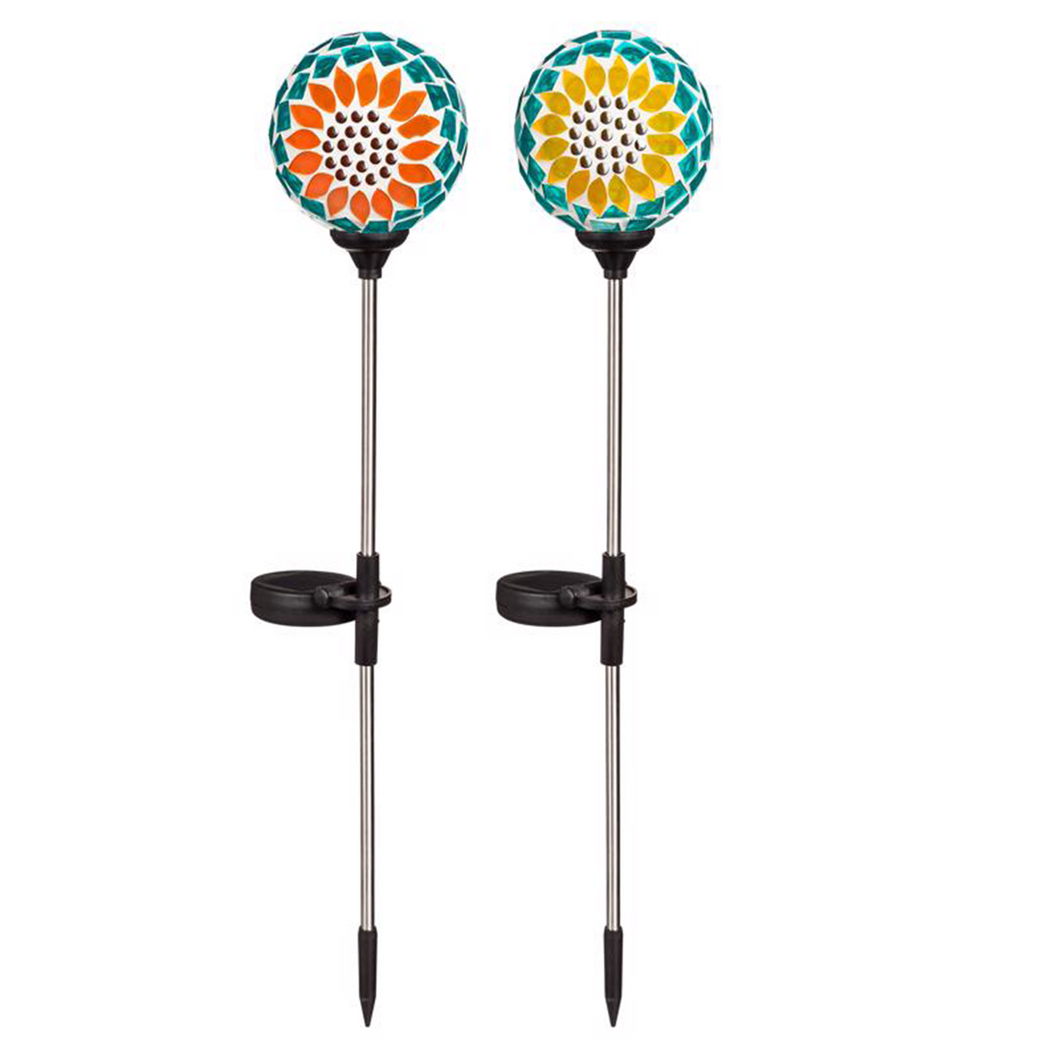 Sunflower Mosaic Solar Garden Stake 22 in. ZAC2SP6942