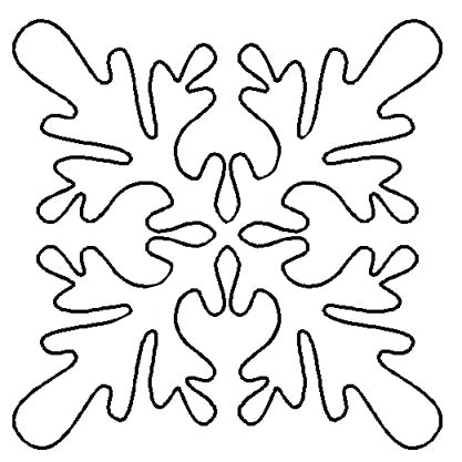 7" Bur Oak Quilting Stencil TB013