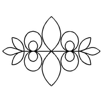 8" Mirrored Spring Quilting Stencil TB042