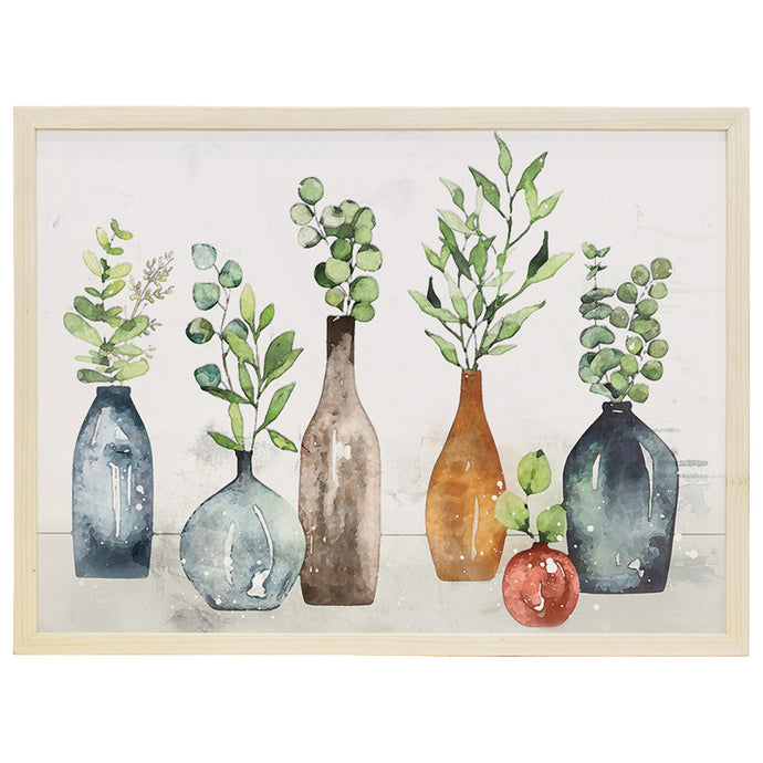 Jars with Greenery Thin Frame Art TFR1090