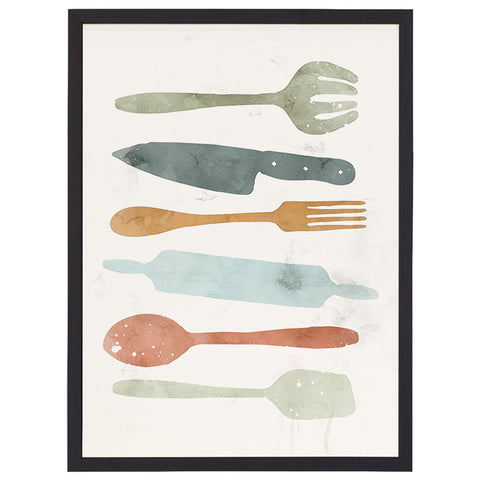 Colorful Utensils Thin Frame Art TFR1091