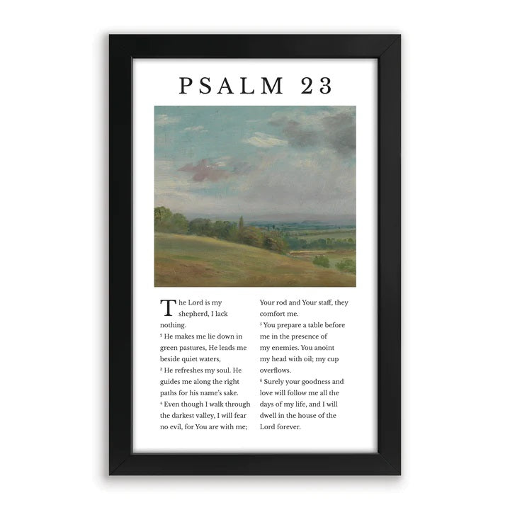 The Lord Is My Shepherd Psalm 23 Framed Art TFW0001