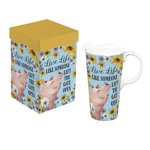 Ceramic Farm Pig Cup with Gift Box TK1CZWCER226