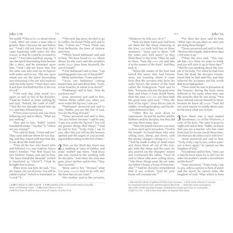 Page spread from Traditional Text Bible showing John 2