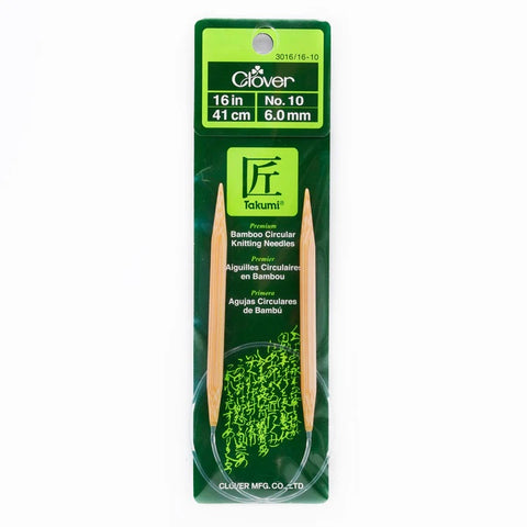 Takumi Bamboo Knitting Needles Circular 16" No. 10 (6.00mm) CL-301616-10