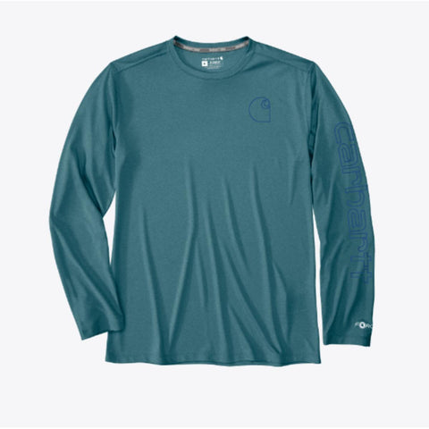 Teal Men's Force Sun Defender Long-Sleeve T-Shirt 106164