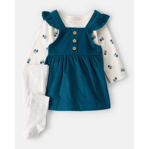 Baby Girl's 3-Piece Long-Sleeve Dress Set