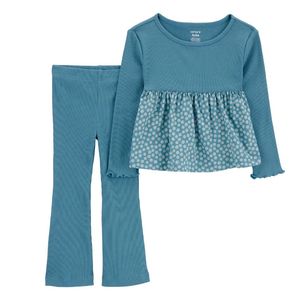 Teal Baby Girls' 2-Piece Top &  Legging Set 1R