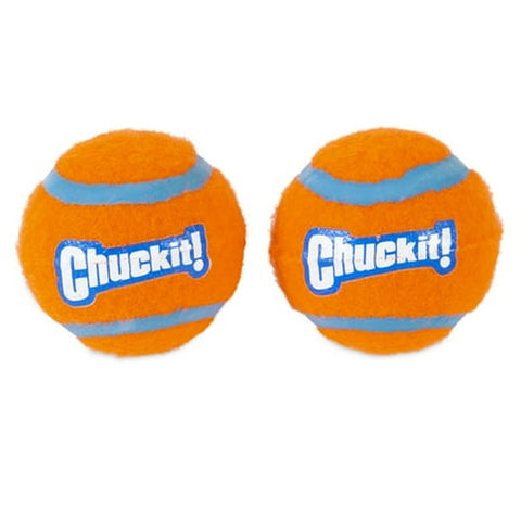 Tennis Balls Fetch Rubber Interactive Dog Toys Small 2 for Dogs Up To 20 lb Pack of 2 Orange & Blue