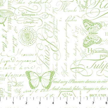 Deborahs Garden Collection Text Cotton Fabric DP25600