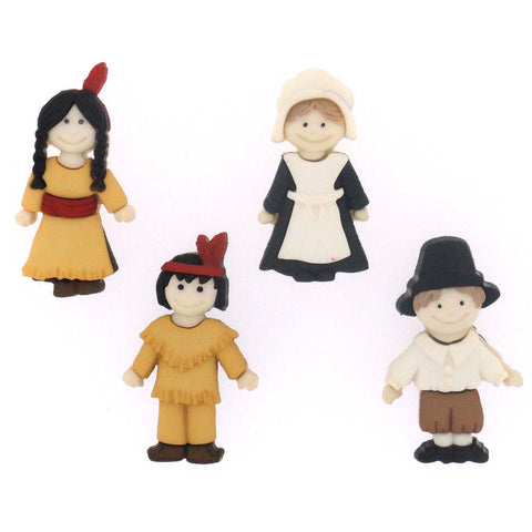 Pilgrims & Indians buttons