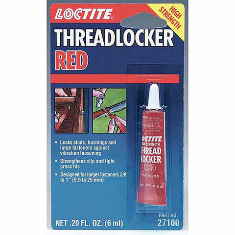 Threadlocker Red 271 Adhesive Permanent Red 0.2 Fl Oz Tube