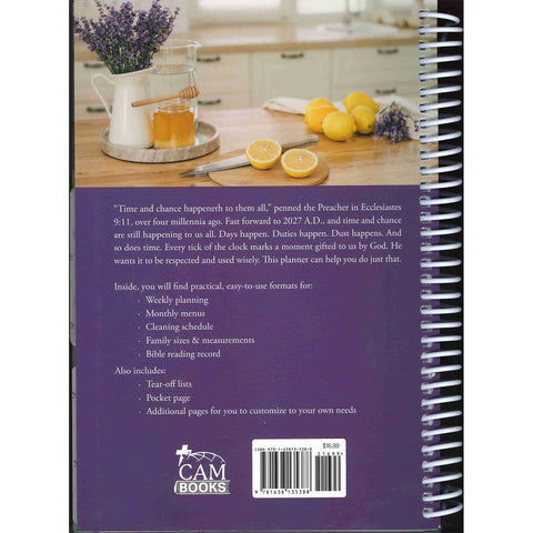back, 2027 Time Wise Planner EN3322