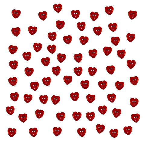Tiny Red Heart buttons