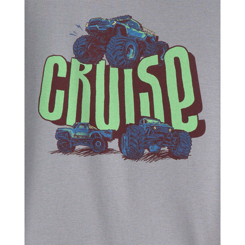 Toddler Boy Monster Truck 100% Cotton Snug Fit 4-Piece Pajama Set - Grey