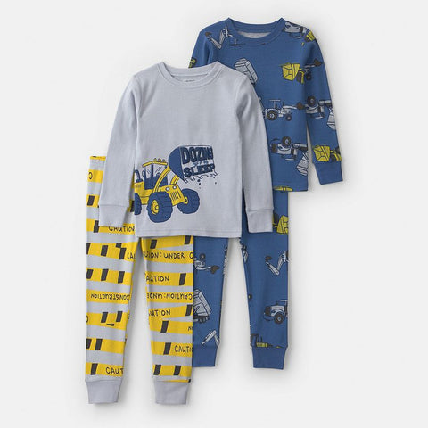 Toddler Boy's 4-Piece Pajama Top & Pajama Bottoms Set 2W130110