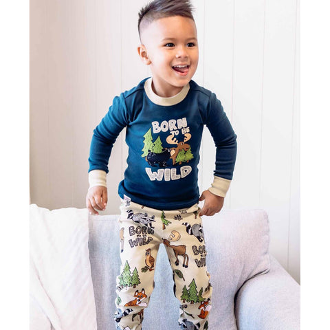 Toddler Boy's Born to Be Wild Long-Sleeve Pajama Set KID674