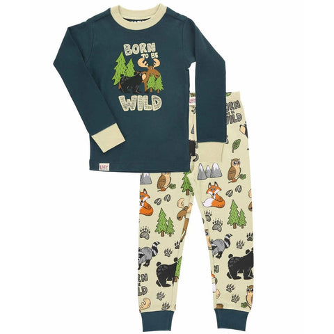 Toddler Boy's Born to Be Wild Long-Sleeve Pajama Set KID674
