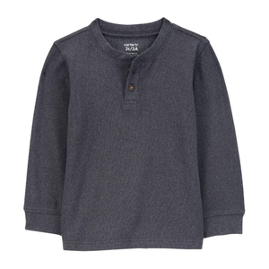 Toddler Boys' Drop-Needle Long-Sleeve Henley Tee 2S029610