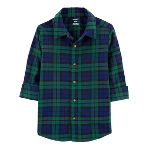 Toddler Boys' Plaid Twill Button-Down Shirt 2R588810