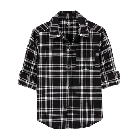 Toddler Boys' Plaid Twill Button-Down Shirt 2R615510
