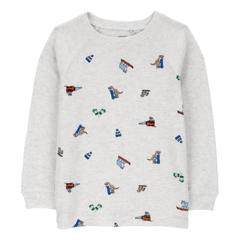 Toddler Boys' Winter Animals Thermal Graphic Tee 2S028210