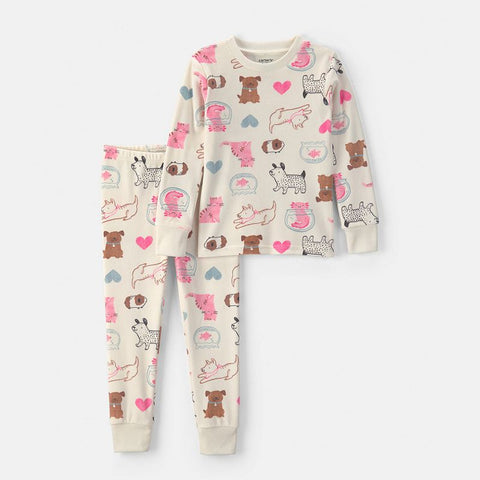 Toddler Girl's 2-Piece DreamPlush Pajama Top & Pajama Bottoms Set 2W146610