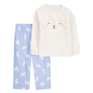 Toddler Girls' 2-Piece Fuzzy Velboa Poodle Pajamas 2R495210