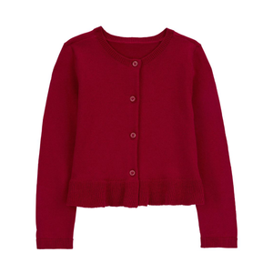 Toddler Girls' Button-Up Red Cardigan 2R528510