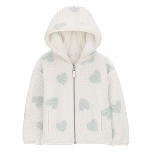 Toddler Girls' Heart Zip-Up Sherpa Hoodie 2R508710