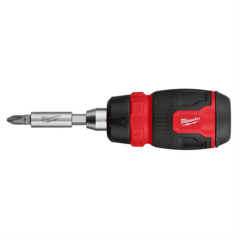 Tool 8-In-1 Ratcheting Compact Multi-Bit Screwdriver