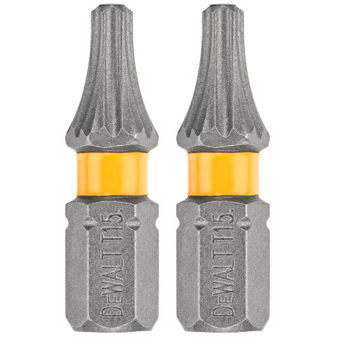 Torx #15 X 1 in. L Screwdriver Bit Set Steel 2 Pk
