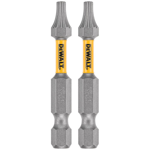 Torx #15 X 2 in. L Screwdriver Bit Set Steel 2 Pk