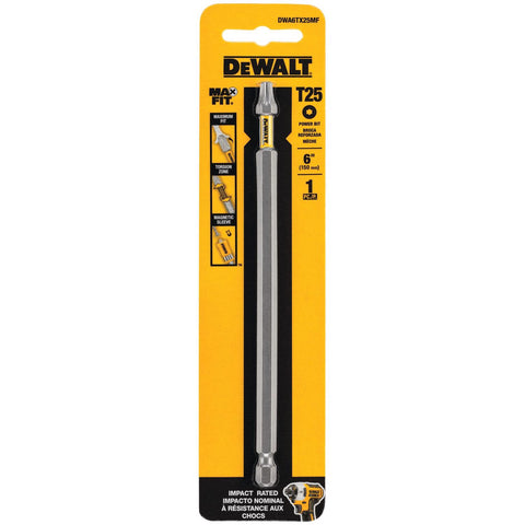 Torx T25 X 6 in. L Screwdriver Bit S2 Tool Steel 1 Pc