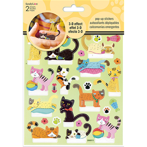 Trends International Cat Pop Up Stickers, 2 Sheet ST5121