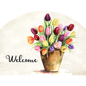 Spring & Summer Outdoor Decor Plaque Tulip Pot