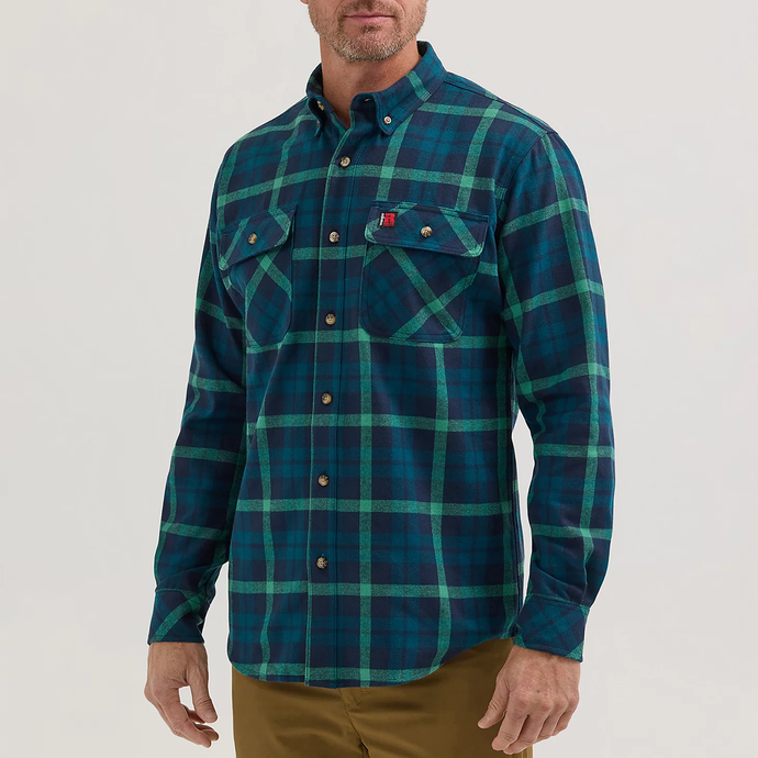 Turquoise Riggs Workwear Lightweight Flannel Work Shirt 11235014