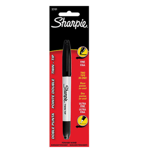 Twin Tip Black Ultra Fine Tip Permanent Marker 32101PP