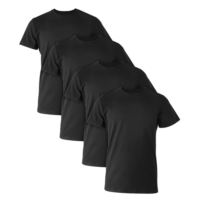 4-Pack Men's Ultimate Comfort Fit Stretch Crewneck Undershirts UCF1B4