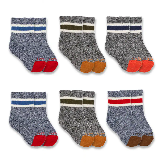 Unisex Children's Midweight Camp Crew Sock 6 Pack SC0146